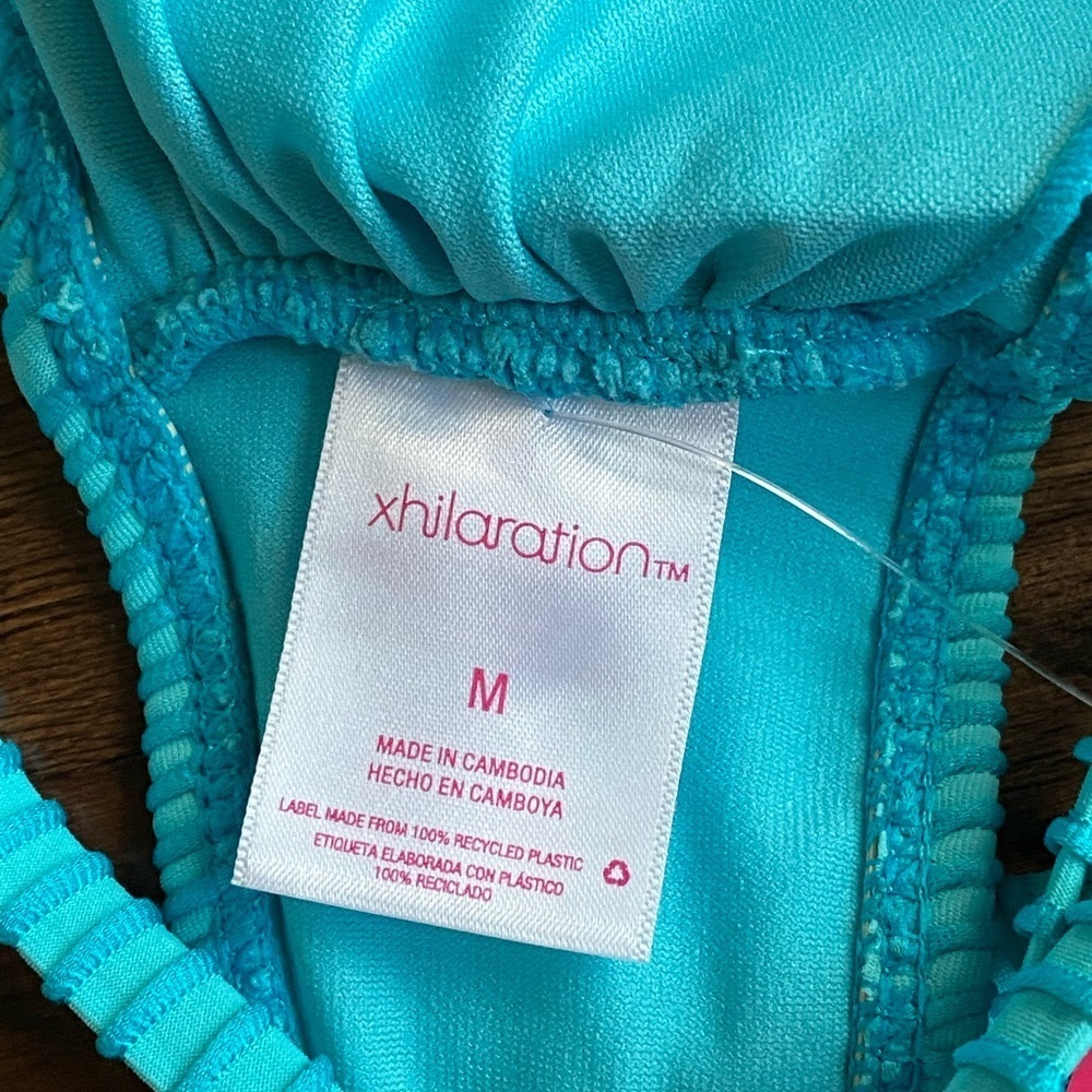 NWT Women's Blue Ribbed Bralette - Picture 7 of 7